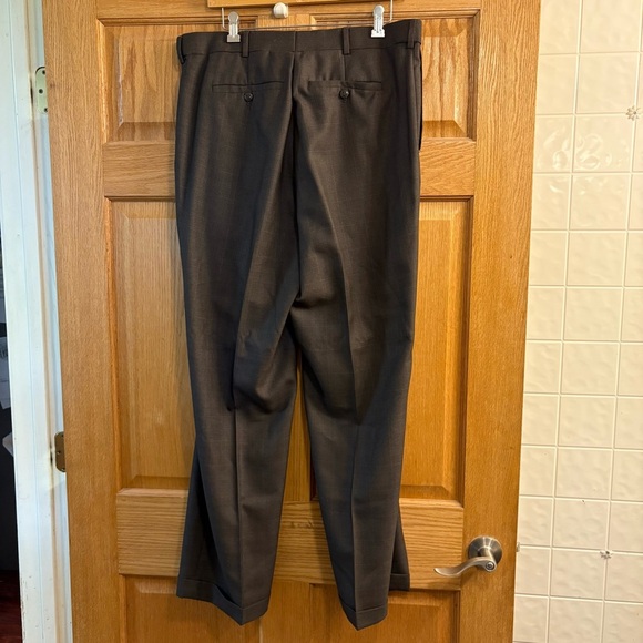 Louis Raphael Rosso 38x30 Mens Slate Pleated Front Dress Pants Expandable Waist - Picture 4 of 8